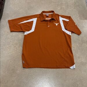 Nike Burnt Orange Polo Shirt with White Details